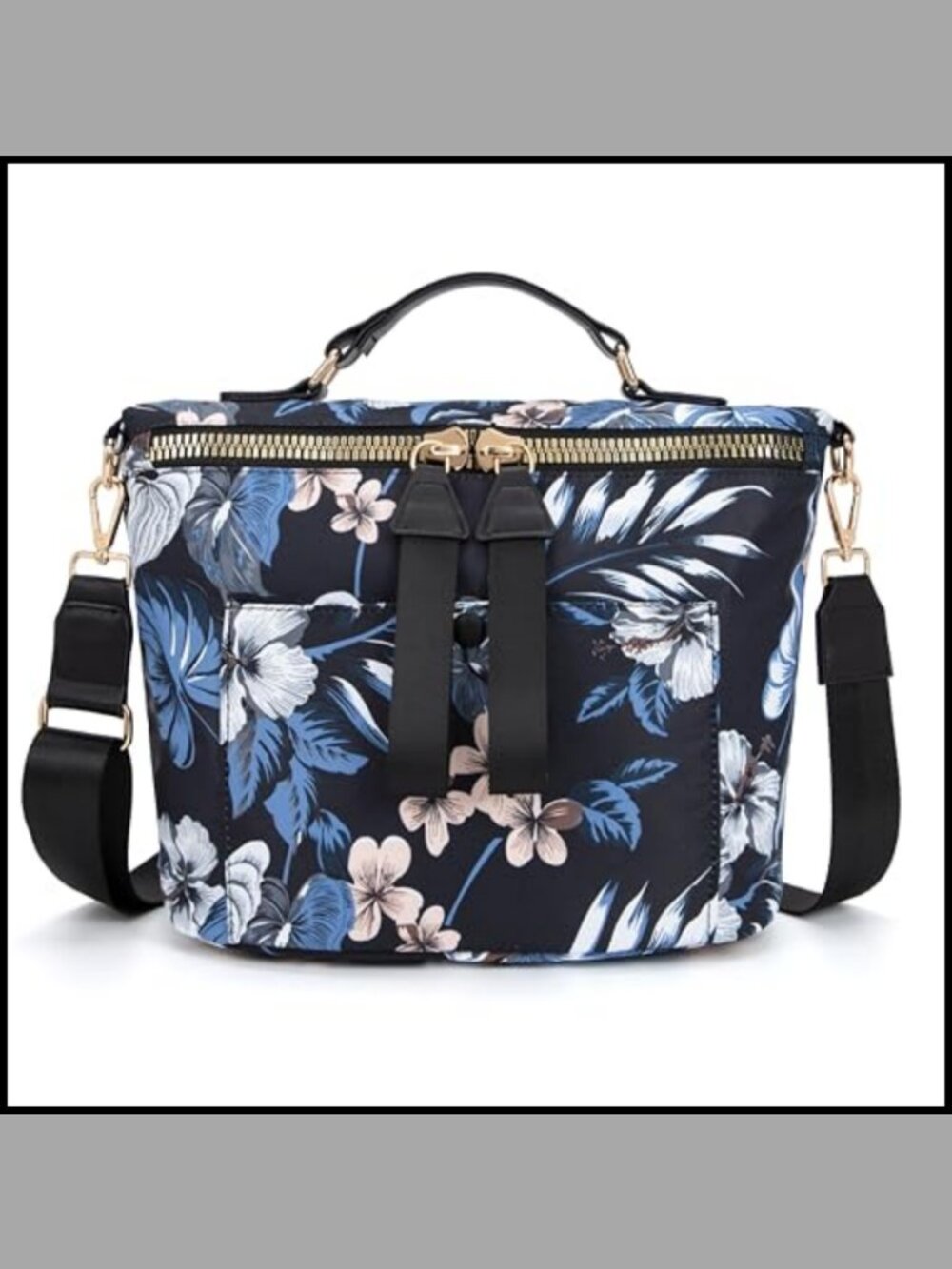 Nylon Crossbody Bag Waterproof Shoulder Tote Fits 11" Laptop